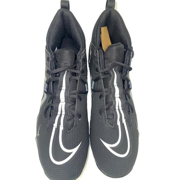 NEw! Nike Alpha Menace 3 Shark Low Black Football Molded Cleats Men\'s Size 12 main image 4